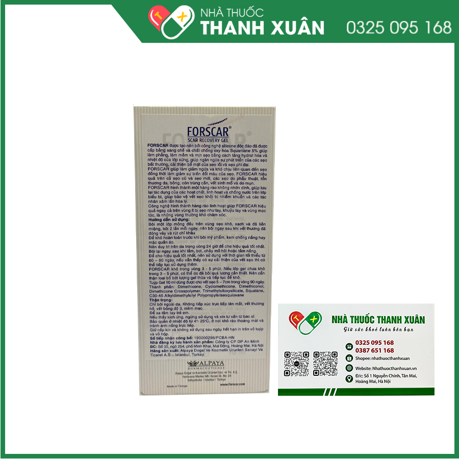 Forscar giúp hỗ trợ làm mờ sẹo và làm đều màu da